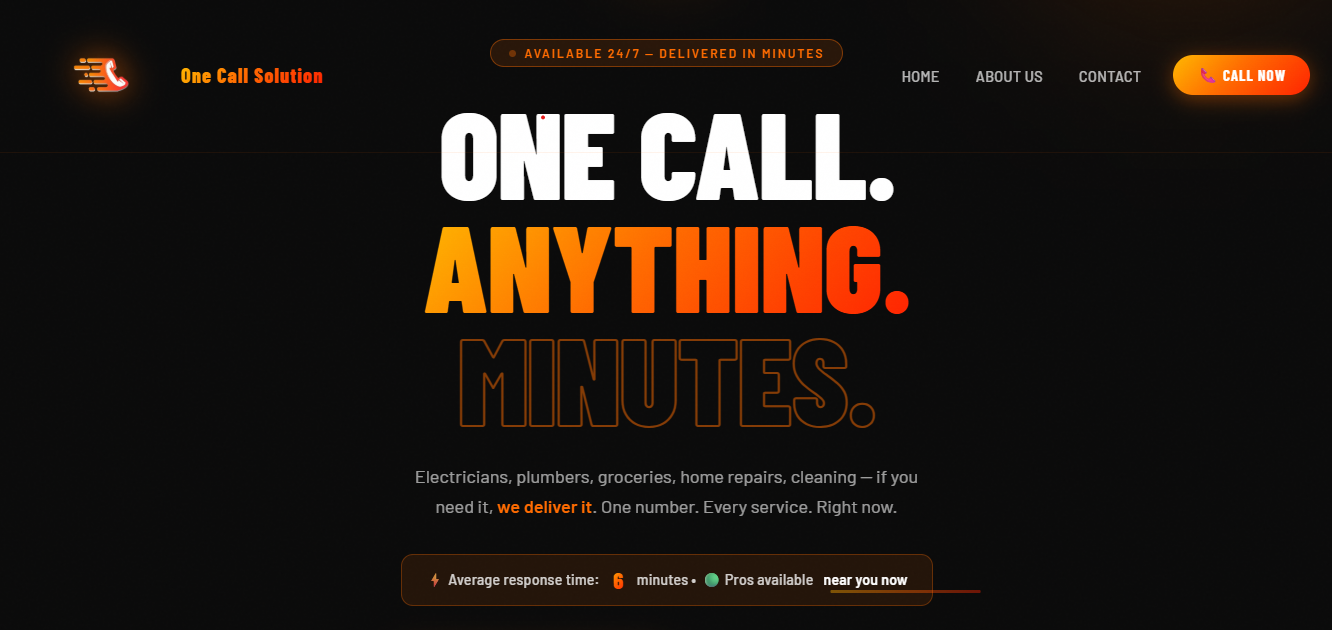 One Call Solution Clone